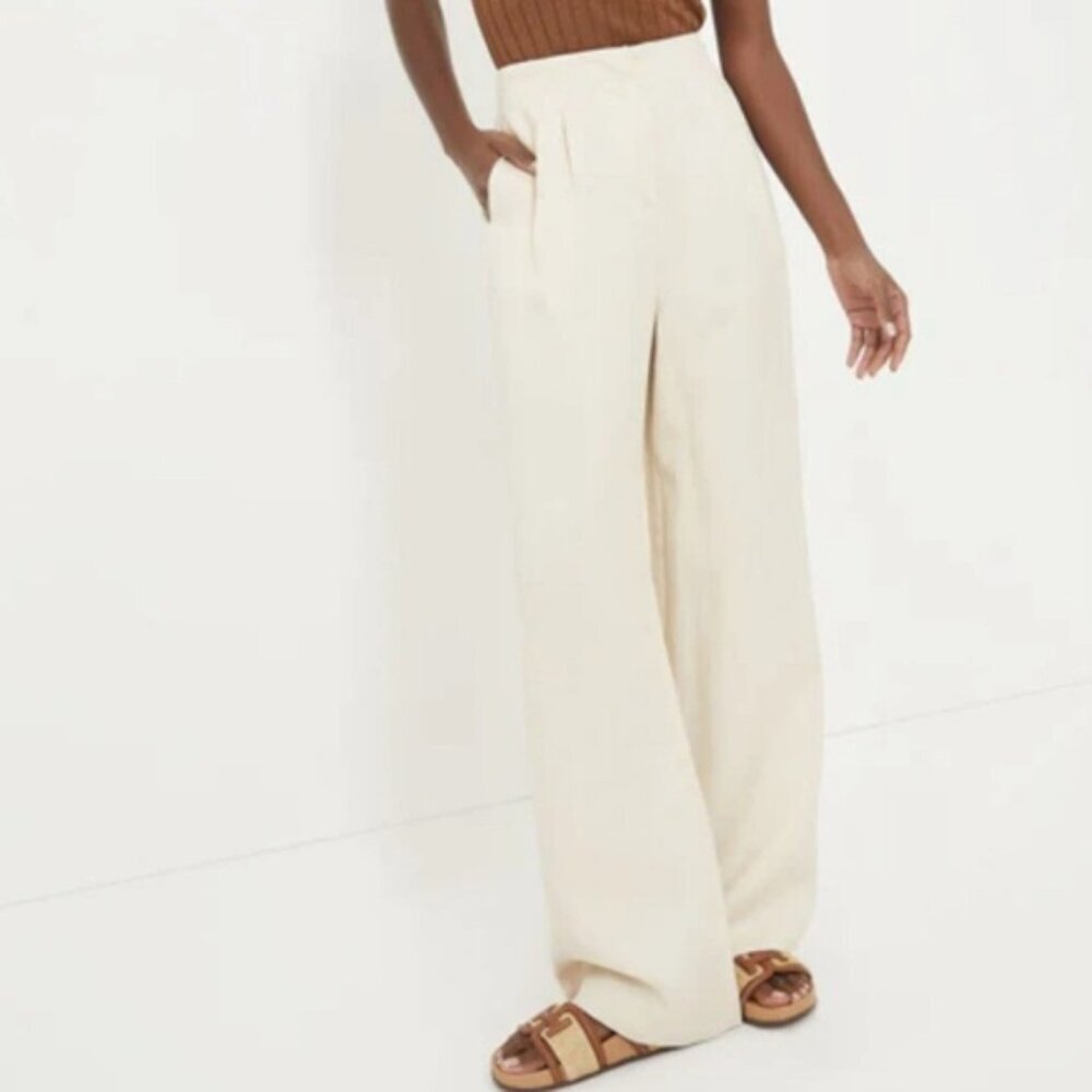 NWT POMANDER PLACE Women’s Cava Pleated‎ Wide Leg Pants Trousers Y24357T MEDIUM